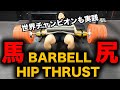 【臀筋を鍛える筋トレの王様】BARBELL HIP THRUST バーベルヒップスラストに挑戦！