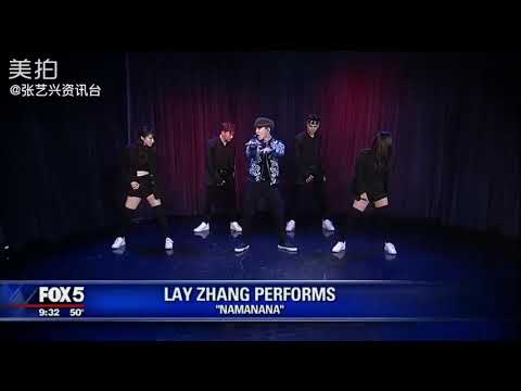 181105 Lay Zhang Yixing - NAMANANA live @ fox5NY Gdny