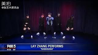 181105 Lay Zhang Yixing - NAMANANA live @ fox5NY Gdny