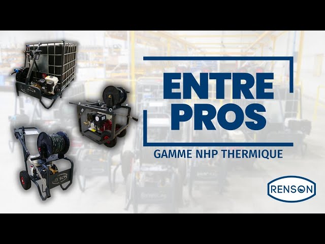 Nettoyeur haute pression thermique Renson moteur Honda - 250 bars - 15  l/min - 13cv - 20 mètres flexible/enrouleur/regulateur