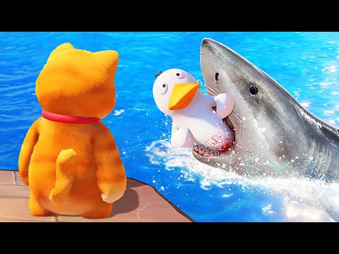 Feeding My Friend to a SHARK in Party Animals