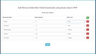 Add Remove Select Box Dynamically using Jquery with Ajax PHP