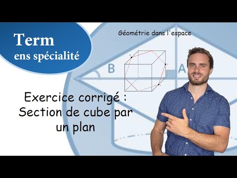 Exercice corrigé : Section d'un cube par un plan (IJK) - Géométrie dans l'espace - Terminale