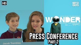 Jacob Tremblay & Izabela Vidovic | Wonder Press Conference Part 3