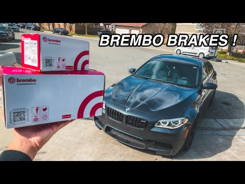 INSTALLING BREMBO BRAKE PADS ON MY F10 M5 !! (STEP BY STEP)