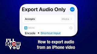 How to export audio from an iPhone video
