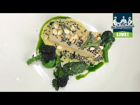 Michelin star chef  Matt Worswick cooks a Gigha Halibut and smoked almond pesto recipe