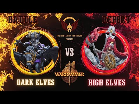 040 Cut off the Retreat. 2200pts Warhammer Fantasy Battle Report. Dark Elves vs High Elves.