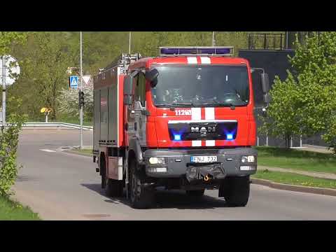 Lithuanian Fire Brigade responding to a call in Vilnius / Vilniaus Ugniagesių 6 Komanda