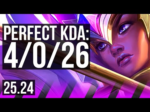 RELL & Miss Fortune vs PYKE & Draven (SUP) | Perfect KDA: 4/0/26 | KR Master | 25.24