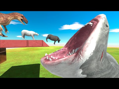 Jump Over Aquatics - Animals Race with Dinosaurs | Animal Revolt Battle Simulator
