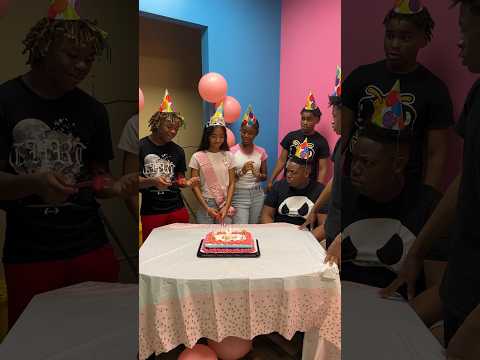 Big boy ruins girl party & eats her cake 🥳🎂#shorts