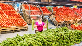 Harvesting 500+KG Beans, Tons of Gourds & 300KG Cherry Tomatoes To Sell At The Market