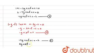Find the equation of the circle passing through the points (2,3) and (-1,1 |Class 11 MATH | Doubtnut