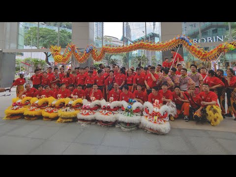 Dragon & 8x Lion Dance 🏮 Menara Maxis Kuala Lumpur 🏮 舞獅 Múa Lân 🏮 CNY 2020