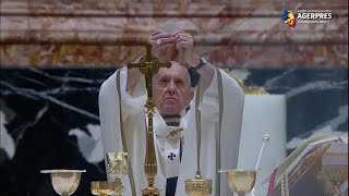 Papa Francisc a oficiat Slujba de Paşte
