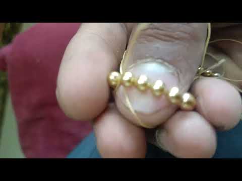 Golden round gold pearl beads, for jewelry