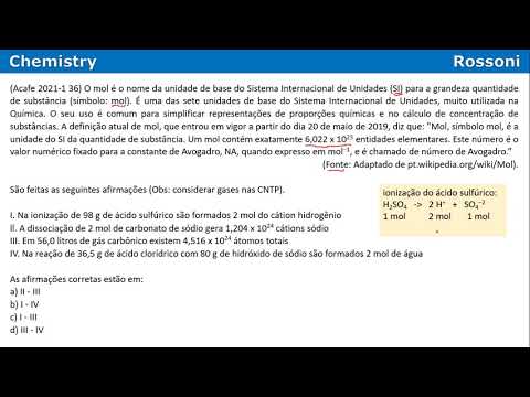 Acafe 2021-1 Medicina Q36 - Estequiometria