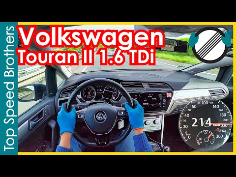 VW Touran II 1.6 TDI (2018) AUTOBAHN POV TOP SPEED 🚀 #TopSpeedBrothers