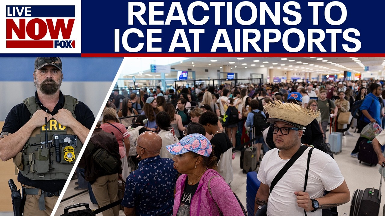 Travelers react after Trump deploys ICE agents to airports to curb TSA lines