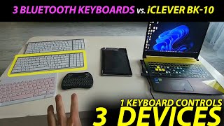 Switchable 3 in 1 iClever BK10 Bluetooth Keyboard - Multi-Device Wireless Keyboard Comparison