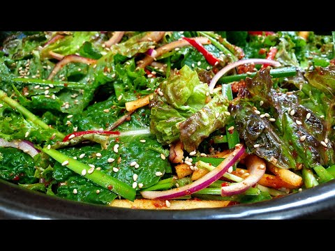 5분만에 완성😍 새콤달콤 상추겉절이에 "이것" 곁들여 보세요 고기집보다 맛있는 양념비율 알려드립니다