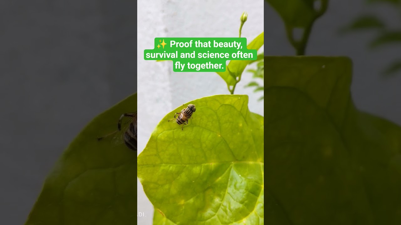 🪰 𝘌𝘳𝘪𝘴𝘵𝘢𝘭𝘪𝘯𝘶𝘴 𝘵𝘢𝘦𝘯𝘪𝘰𝘱𝘴 — A bee mimic hoverfly, blending beauty, survival and science in flight.🌼🌸