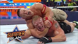Brock Lesnar vs John Cena Match at Summerslam 2014 Highlights HD