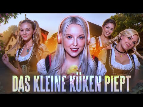 Das kleine Küken piept В ОДИН ГОЛОС (Pulcino Pio) 🐣🔥/ Песенка Трех Немок про Цыпленка