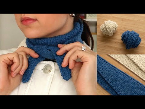 Easy Crochet Mini Scarf Tutorial
