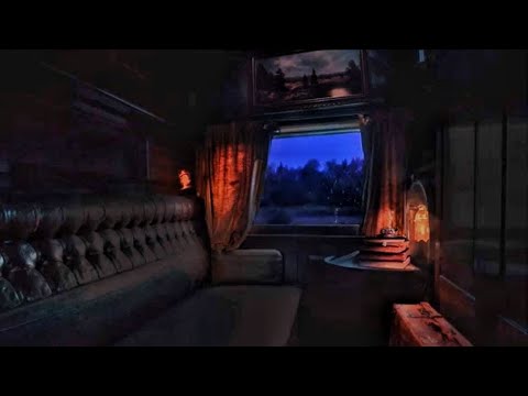 Cozy Night Train Ambience & Rain Sounds for Sleeping 8 hours