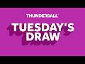The National Lottery Thunderball draw results from Tuesday 07 April 2026