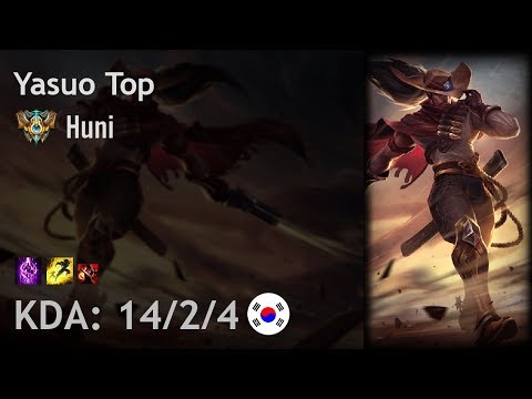 Yasuo Top vs Cho'Gath - Huni - KR Challenger Patch 7.17