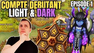 DÉBUT DU COMPTE LIGHT &amp; DARK ! LA PROGRESSION EST DÉJÀ FOLLE APRÈS UN JOUR | Summoners war