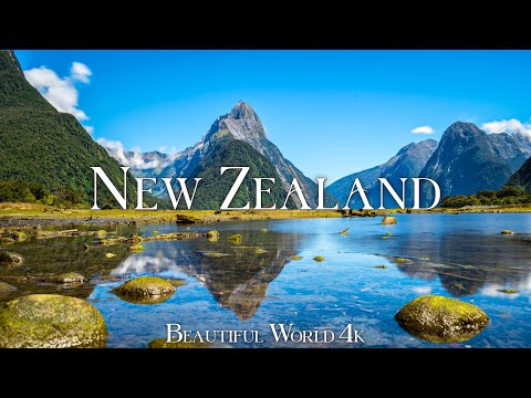 New Zealand 4K Amazing Aerial Film - Peaceful Piano Music - Natural Landscape
