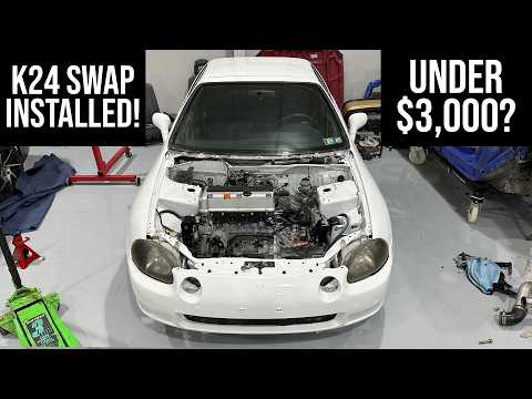 Budget K24 Swapped Honda Del Sol! Part 1: Assembly and Install
