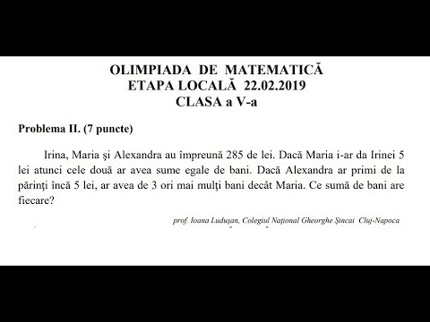 Olimpiada locala 2019, clasa a V-a - Problema 2