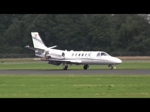 Cessna 550B Citation Bravo ► Landing ✈ Groningen Airport Eelde