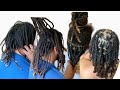Retwisting Dreads With NO CLIPS Two Strand Twist Men