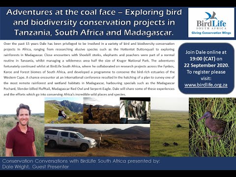 Conservation Conversations: Dale Wright - Conservation In Africa (22 Sept 2020)