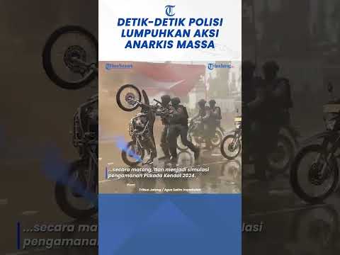 Detik-detik Polisi Lumpuhkan Aksi Anarkis Massa di Simulasi Pengamanan Pilkada Kendal