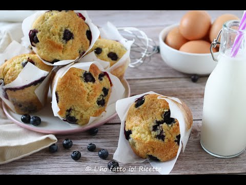 Muffin ai mirtilli soffici e spugnosi