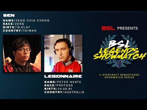 BSL Legends #2 - Legionnaire vs Sen - bo9 Showmatch Two Old School Legends!
