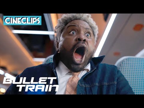 Bullet Train | Fight In The Quiet Coach (ft Brad Pitt) | CineClips