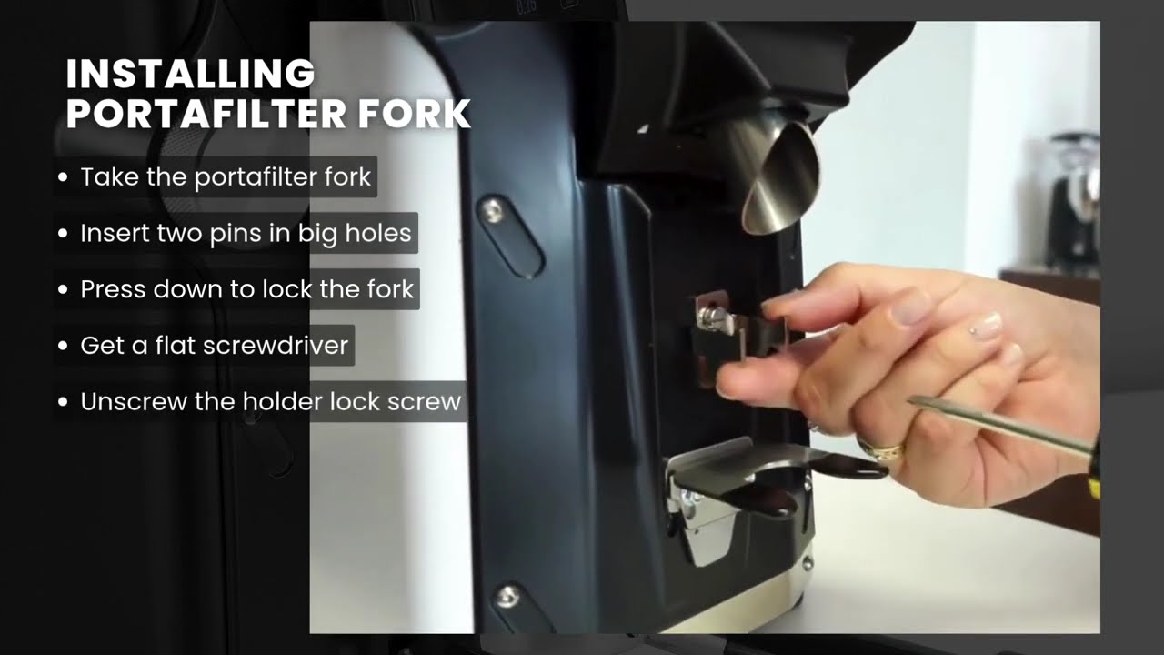 Quamar A01 Coffee Grinder - Step 3: Installing Portafilter Fork