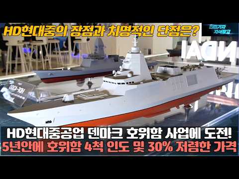HD현대중공업 덴마크 호위함 사업에 도전! 5년안에 호위함 4척 인도 및 30% 저렴한 가격! HD현대중 제안의 장점과 치명적인 단점은?