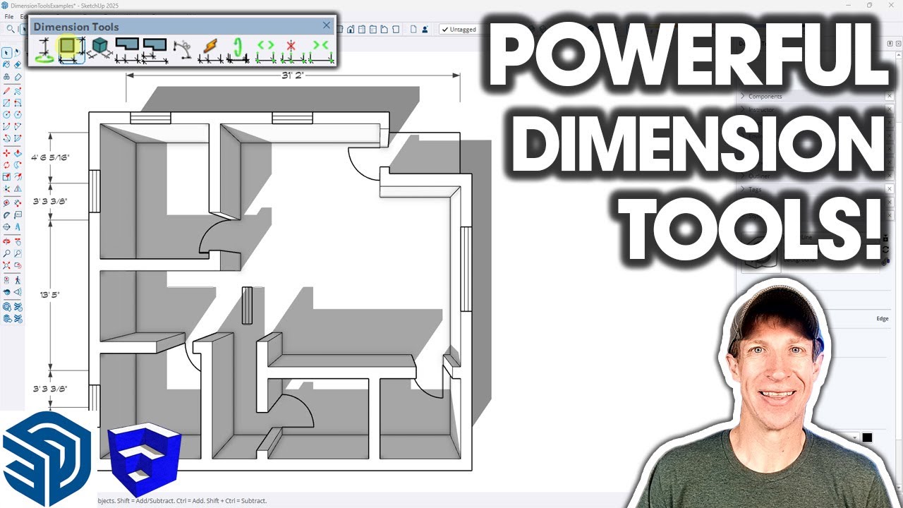 This FREE SketchUp Tool Makes Dimensioning So Much Easier! (Dimension Tools Tutorial)