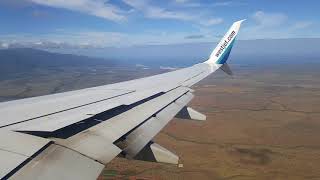Maui Kahului Approach and Landing - Westjet 737-800