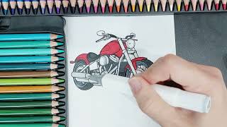 Motorcycles Coloring Pages | Tutorial Coloring Motorcycles