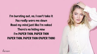Astrid S - Paper Thin (Lyrics)
